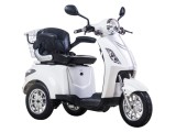 Tricicleta electrica ZT-15-D TRILUX cu EEC, motor 900W, 48V 20Ah, viteza 25km/h, autonomie 50km, nu necesita permis - Alb