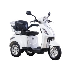 Tricicleta electrica ZT-15-D TRILUX cu EEC, motor 900W, 48V 20Ah, viteza 25km/h, autonomie 50km, nu necesita permis - Alb