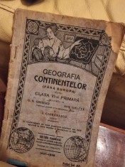 Geografia continentelor, fara Europa, pentru clasa a Vi-a primara - G.N. Costescu