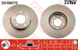 Disc frana BMW Seria 3 Cabriolet (E93) (2006 - 2013) TRW DF4807S