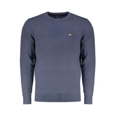Pulover bărbați fară fermoar cu decolteu la baza g&acirc;tului, logo, Indigo, 2XL