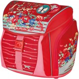 Ghiozdan neechipat FiloLight, dimensiune 38 x 32 x 22 cm, motiv Vintage Love, Herlitz