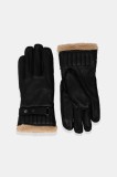 Barbour mănuși de piele culoarea negru, MGL0013