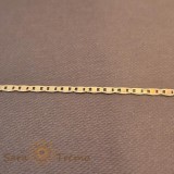 Lantisor Armando clasic unisex placat cu aur, model placute, 50 55 cm