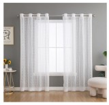Cumpara ieftin Draperii Semi-Transparente cu Model Brodat , Ideal pentru Ferestre si Usi Glisante, Design Elegant pentru Living sau Dormitor