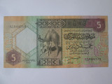 Rară! Libia 5 Dinars 1991