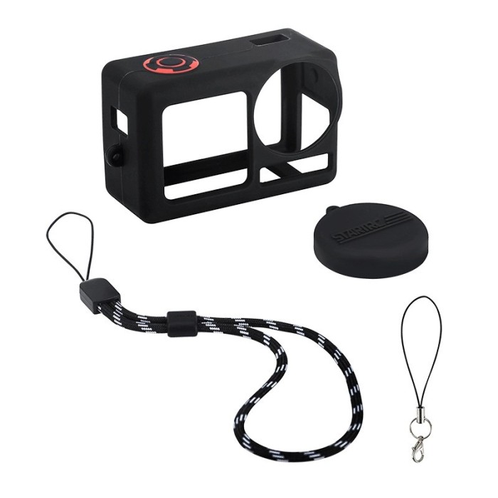 Protectie din silicon, STARTRC, pentru camera sport DJI Action 5 Pro, neagra