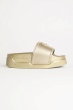 Karl Lagerfeld papuci KONDOMINIUM femei, culoarea auriu, cu platforma, KL88819