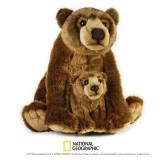 Urs grizzly cu pui 31 cm-Jucarie din plus National Geographic, Diverse