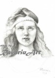 G5. Lucrare de grafica in creion pe hartie, Printesa Ileana, Hartie, A4, Portrete, Carbune, Realism, RavariuArt