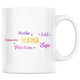 Cana alba personalizata &quot;Prietena, Iubita, Sotie, Amanta, Mama, Sefa&quot;, INOVATIX&reg;. 330ml, Oem