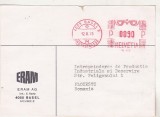 Bnk fil Elvetia - cp circulata spre Romania 1975 - francatura mecanica