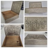 Casetă Vintage "Rondul de Noapte" (Rembrandt) 13x10 cm, Interior Lemn