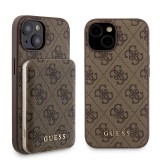 Husa iPhone 15 Guess Hardcase Powerbank MagSafe, maro, GUBPM5P15S4GEMGW