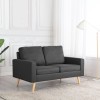 Gossi canapea cu 2 locuri, gri inchis, material textil