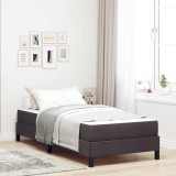 Cumpara ieftin Pat cu arcuri cu saltea Maro &icirc;nchis 90 x 200 cm țesătură