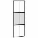 Cumpara ieftin Usa glisanta, negru, 76x205 cm, sticla securizata si aluminiu