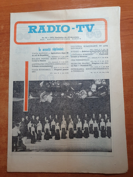 revista tele-radio 19-25 decembrie 1976