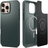 Husa iPhone 16 Pro Max Spigen Thin Fit MagSafe, verde inchis