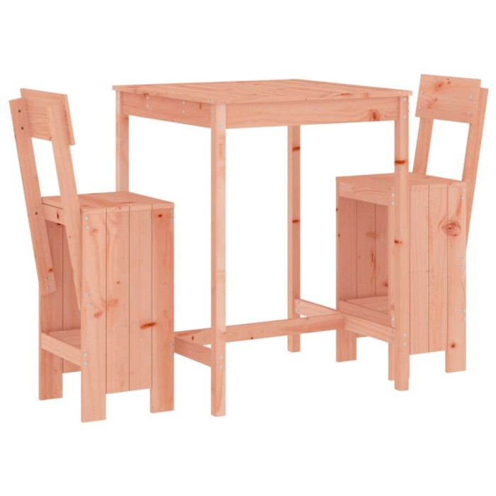 Set bar de gradina, 3 piese, lemn masiv douglas