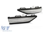 Semnale LED potrivite pentru oglinzile laterale ale Ford Fiesta hatchback dupa 2017 cu 3 sau 5 usi, cu baza cromata Performance AutoTuning