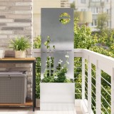 vidaXL Ghiveci de Grădină cu Panou Decorativ Argintiu 50 x 140 cm