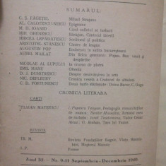 Ramuri - Revista literara anul 32, nr. 9 - 11, Septembrie - Decembrie 1940 (editia 1940)