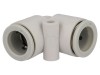 Conector Push-in SMC 90&deg; Polipropilena, Diametru 12mm, Racord Pneumatic KQ2L12-00A