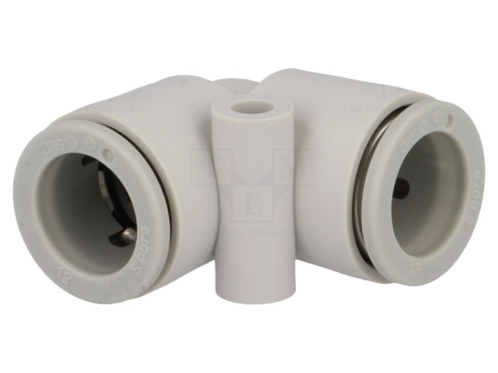 Conector push-in 90&deg; polipropilenă 12mm