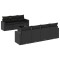 Set mobilier de gradina cu perne, 8 piese, negru, poliratan