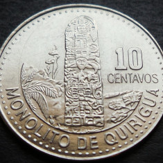 Moneda exotica 10 CENTAVOS - GUATEMALA, anul 2009 * cod 657 = A.UNC