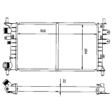 Radiator racire Ford Escort 09.1990-2000, Motorizare 1, 3 44kw Benzina, cutie Manuala, dimensiune 500x304x34mm, Cu lipire fagure mecanica, Aftermarke, Rapid