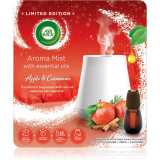 Air Wick Aroma Mist Magic Winter Apple &amp; Cinnamon aroma difuzor cu rezerv&atilde; + baterie White Difuser 20 ml
