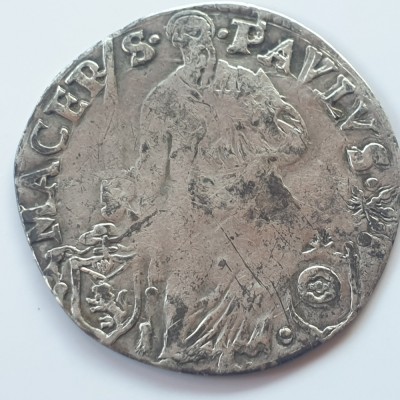 Italia Statele Papale 1 Giulio (1534-1549) argint Paul lll ( Sf.Paul) RaR foto