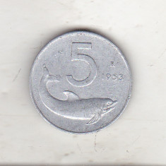 bnk mnd Italia 5 lire 1953 , delfin