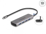 HUB USB 10 Gbps type C la 4 x USB-A, Delock 64293