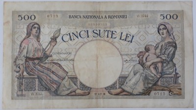 bancnota 500 lei 1938 - 2600 lei foto