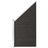 Cumpara ieftin Panou de gard, negru, 95 x (105-180) cm, WPC
