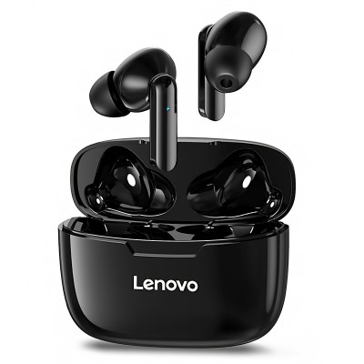 Handsfree Casti Bluetooth Lenovo XT90, Bluetooth 5.0, cu Suport Incarcare, Negru foto