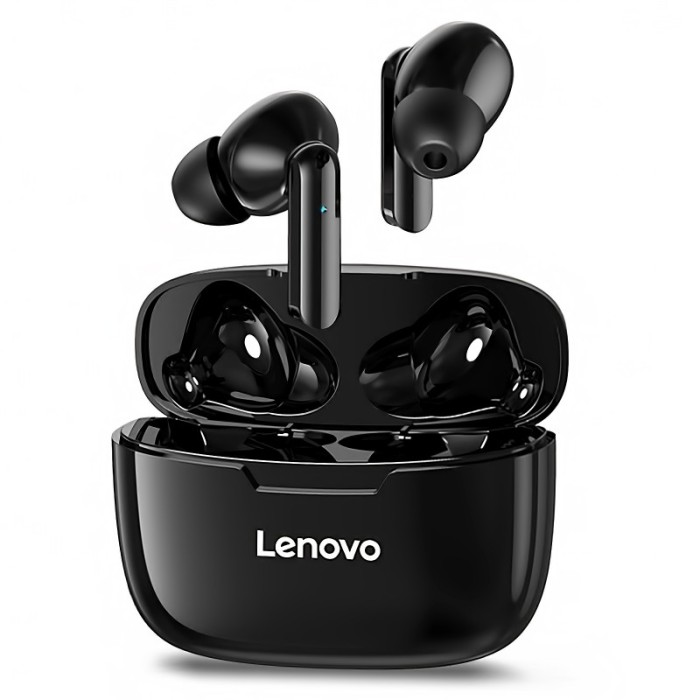 Handsfree Casti Bluetooth Lenovo XT90, Bluetooth 5.0, cu Suport Incarcare, Negru