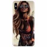 Husa silicon pentru Apple Iphone X, Tattoed Girl