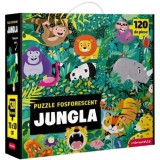 Puzzle fosforescent 120 piese. Jungla - Editura Kreativ