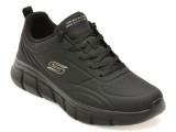 Pantofi sport SKECHERS negri, BOBS B FLEX, din piele ecologica