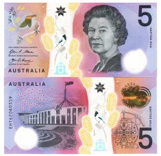 Australia 5 Dolari 2016 P-62a Polimer UNC foto