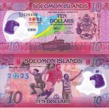 Bancnota Solomon Islands 10 Dolari 2023, Polimer, UNC, Comemorativă