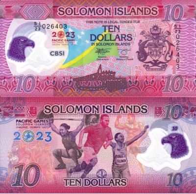 INSULELE SOLOMON 10 dollars 2023 COMEMORATIVA polymer UNC!!! foto