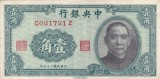 CHINA 10 cents 1940 VF+!!!