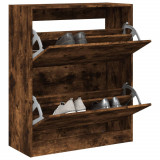 Gossi pantofar, stejar fumuriu, 80x34x96,5 cm, lemn compozit