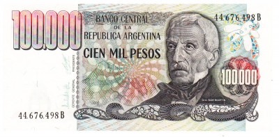 Argentina 100 000 Pesos 1979-83 P-308 aUNC foto