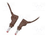 Cablu de conectare 32A 1m mufă banană 4 mm ST&Auml;UBLI maro